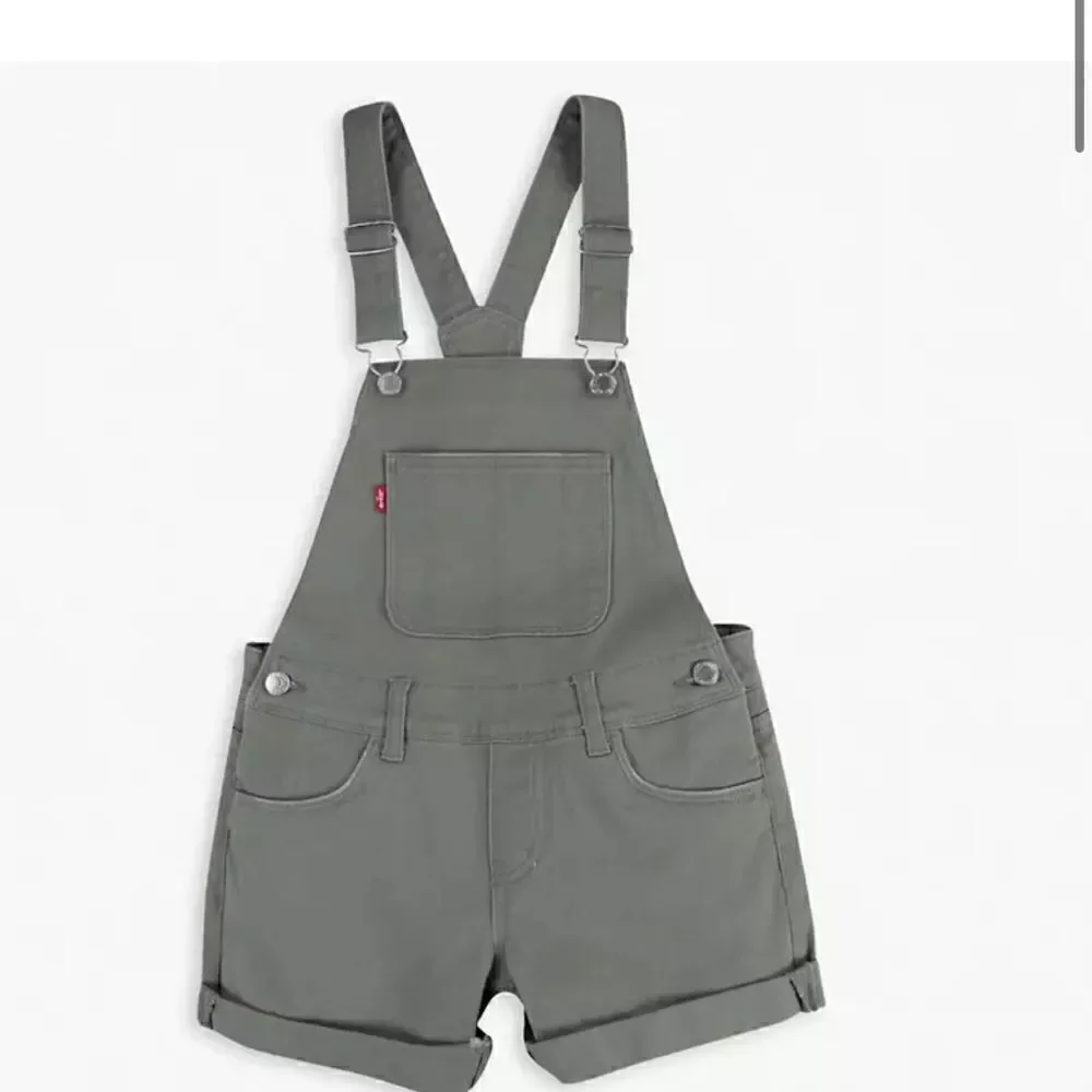 Levi’s Gray Shortall Overalls, Like new, 18-24